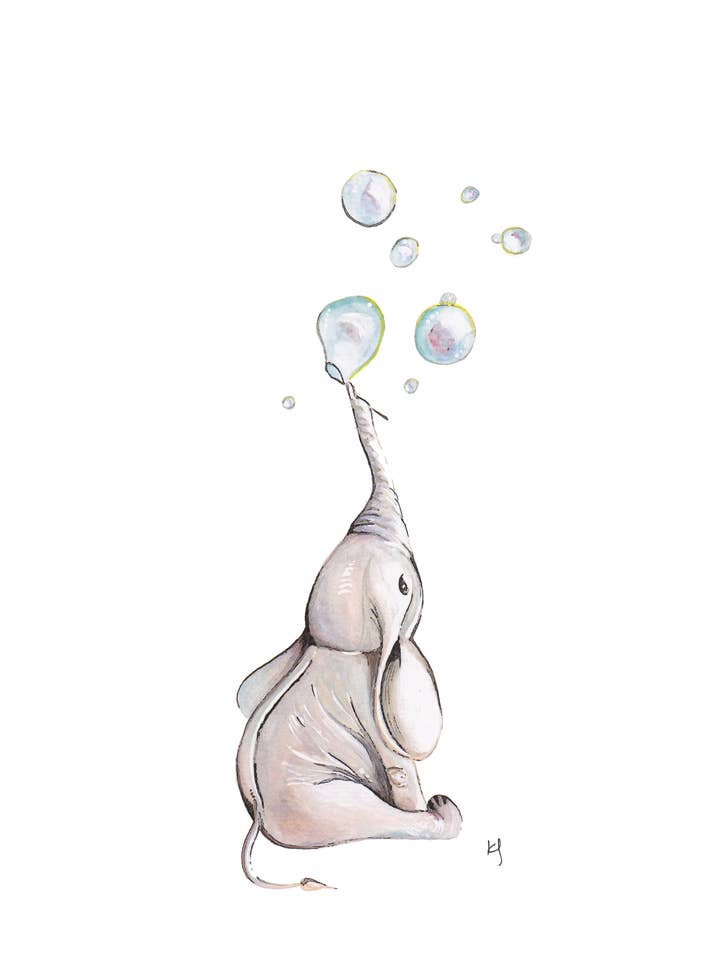 baby Boble Elefant for engroshandel hos Artist: Kimberley Slezak