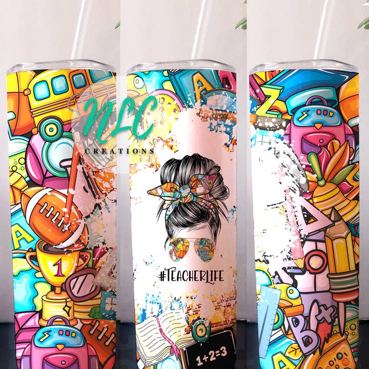 #TeacherLife Teacher Life Becher aus Edelstahl, 20 Unzen für den Großhandel von NLC Creations