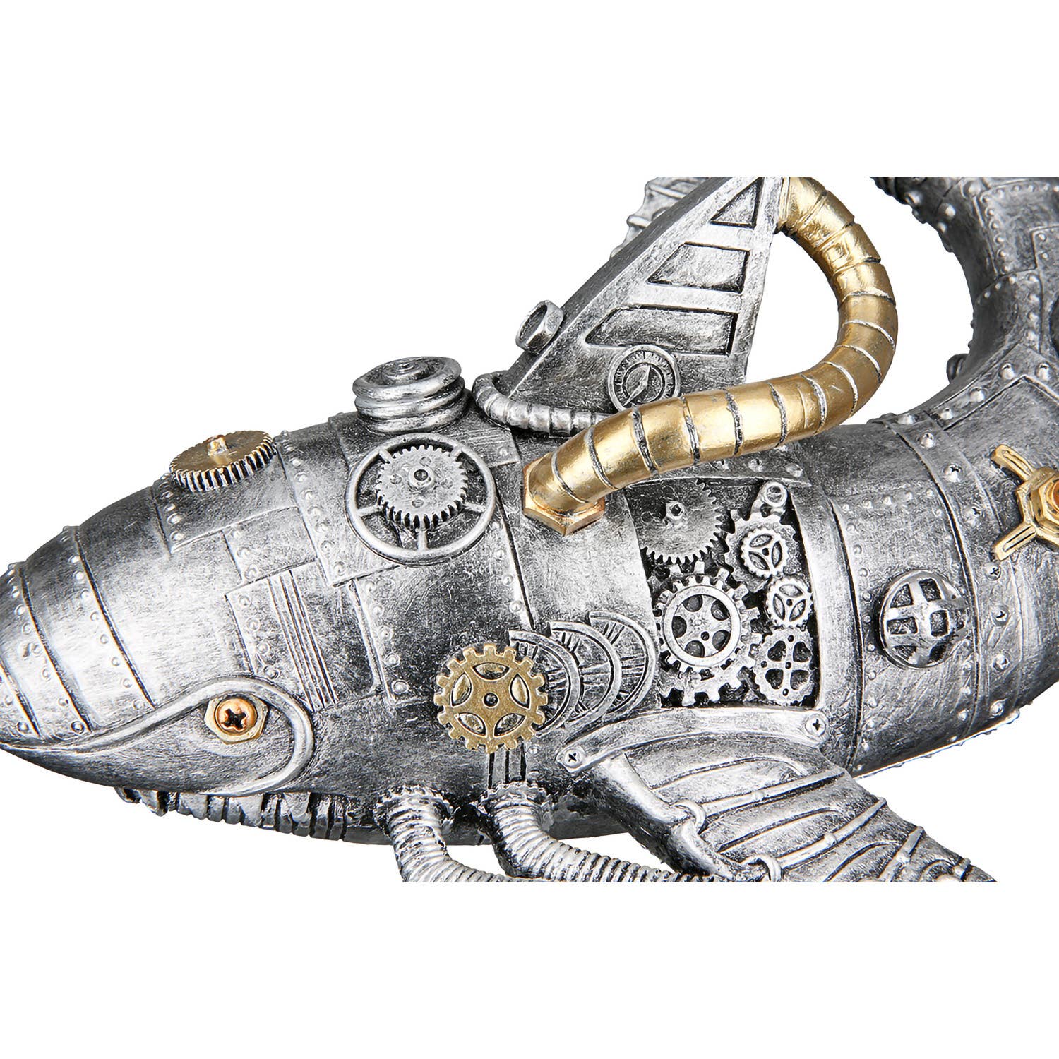 Gilde Handwerk Macrander GmbH & Co. KG - Wholesale Decorative Figurine - Steampunk Shark Figure H.16.5 cm3