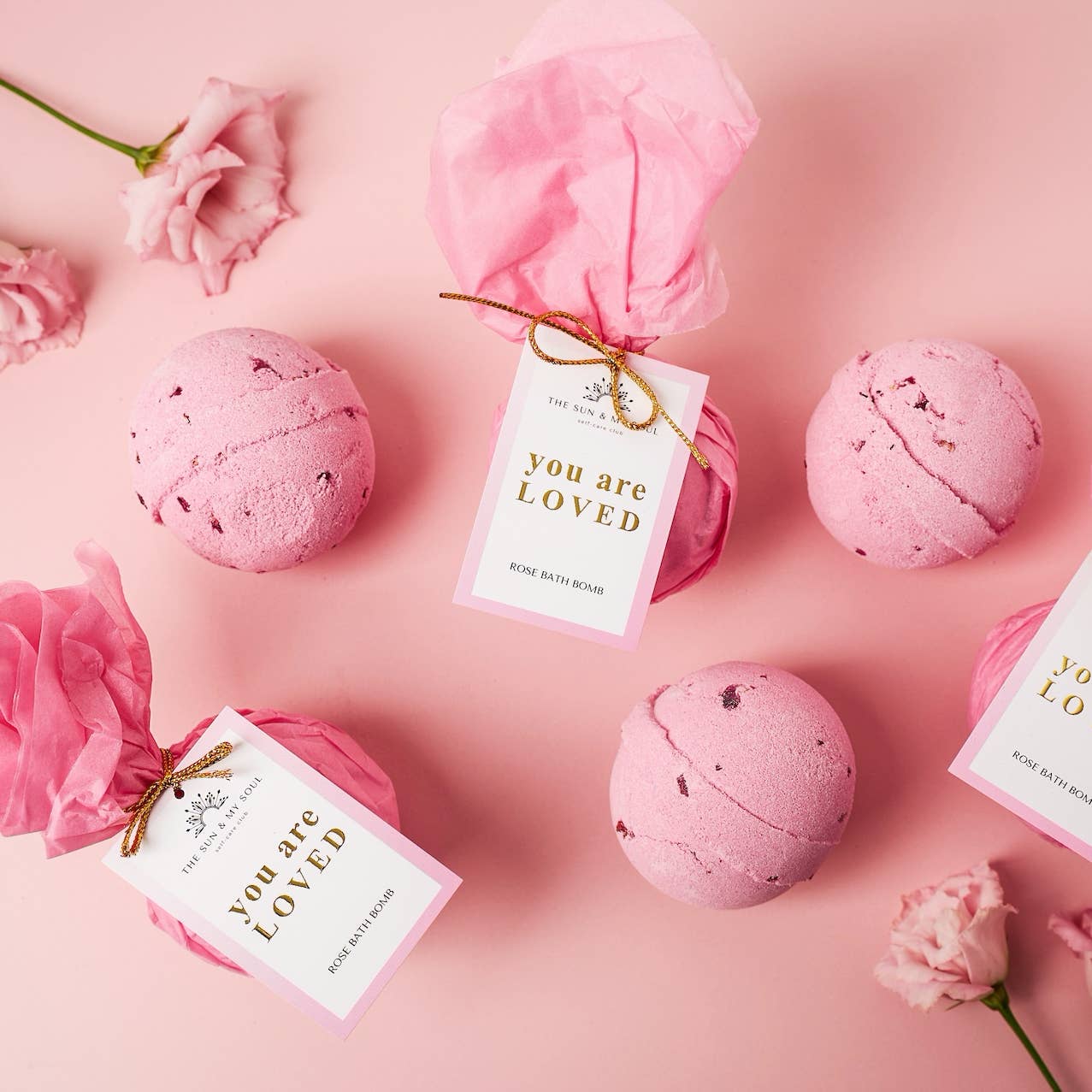 The Sun & My Soul Bath Bomb Soak Wellness Gifts - Wholesale Bath Bomb/Fizz - Self Love Rose Bath Bomb Gift⎜You Are Loved Luxury Bath Bomb3