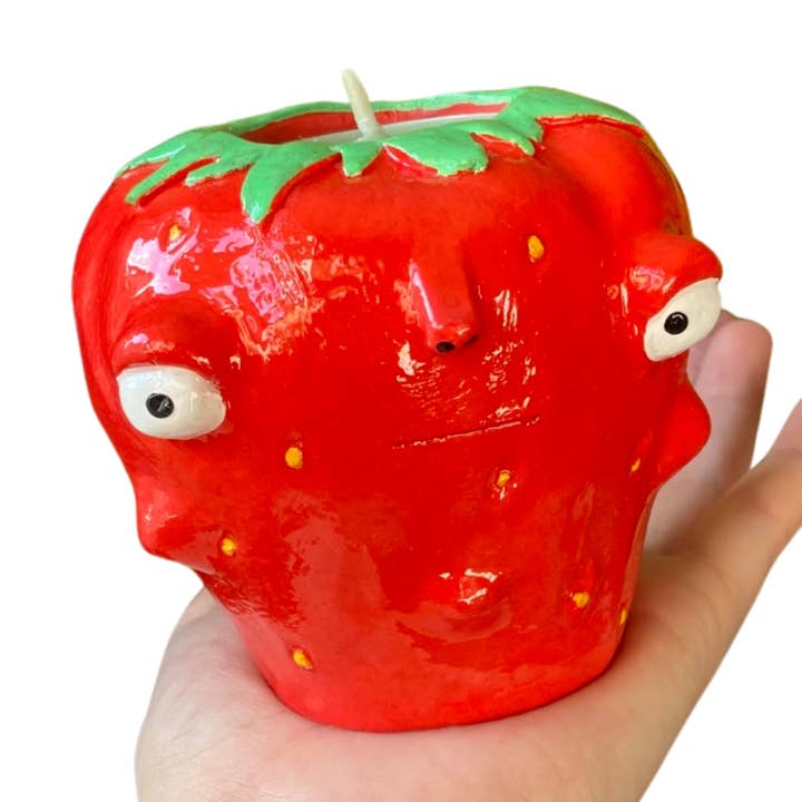 Strawberry Candle Holder for wholesale by PonkyWots