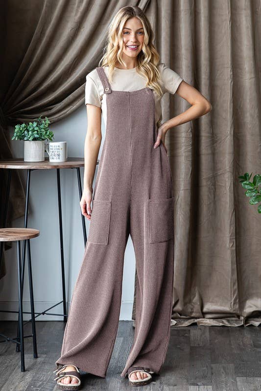 HEIMISH - Wholesale Jumpsuit - Women's - EP6810-10 SLEEVELESS SOLID URBAN RIBBED JUMPSUITS11