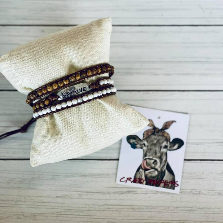 Pulsera envolvente Believe para venta al por mayor de Crazy Heifers Wholesale