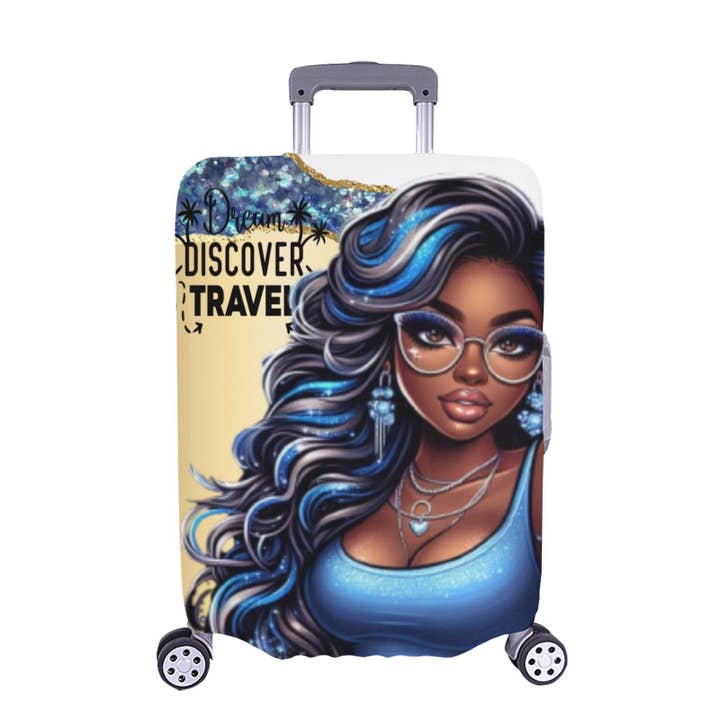 Naomi's Happy Place Shop - Wholesale Luggage tag - Dream, Discover Travel Tote Bag & Luggage Cover1