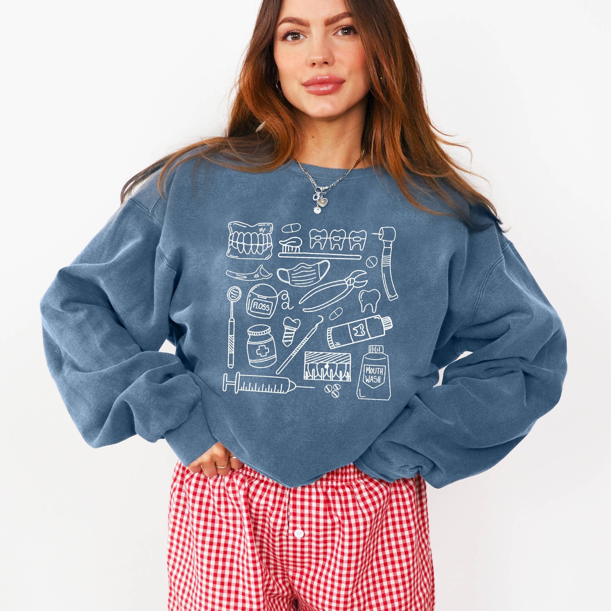 Meg Ann Co. - Wholesale Graphic Sweatshirt - Women's - Dental Doodles Crewneck2