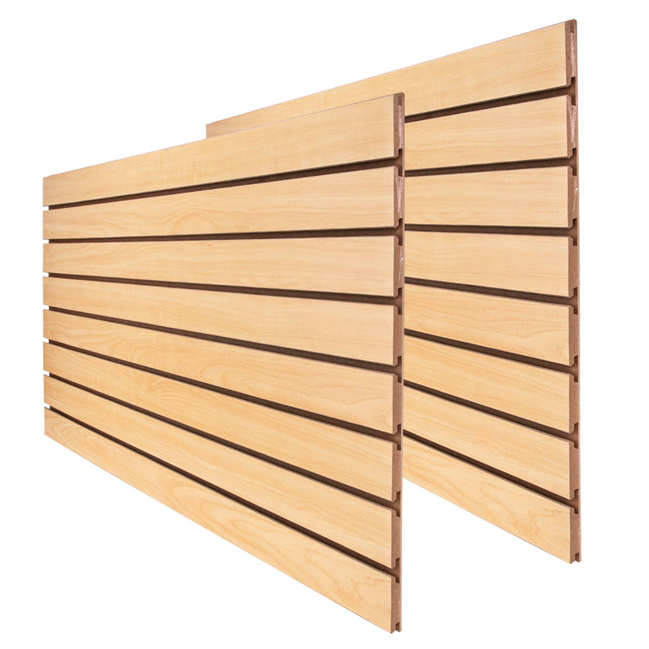 Store Supply Warehouse - Wholesale Retailer Display - Accessories - 2' X 4' Maple Horizontal Slatwall Easy Panels - Pack Of 2 3