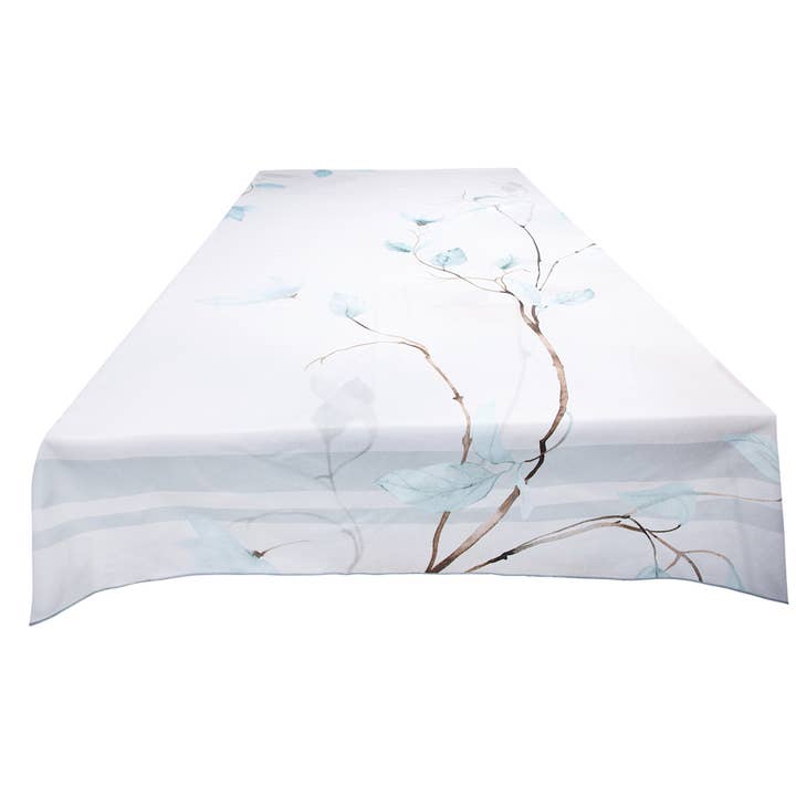 Nappe japonaise Aqua - Carrée : 180 cm x 180 cm 71 x 71 pour la vente par The Lino