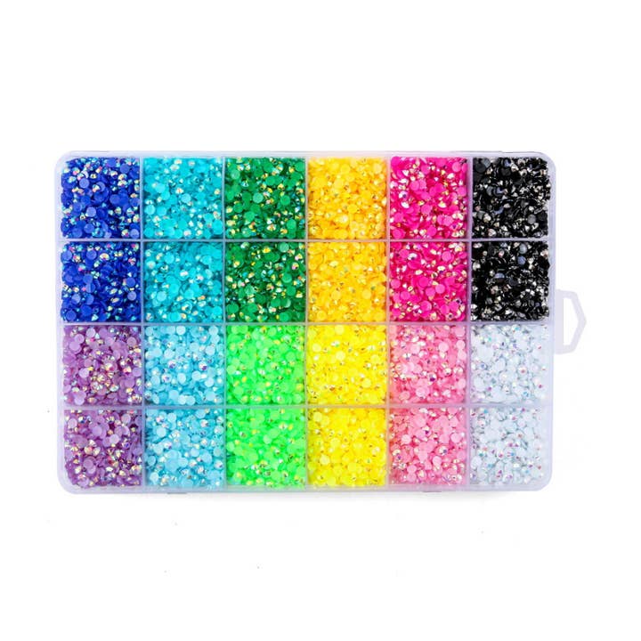 One Stop Cups - Wholesale Craft supplies - 12 Colors Rainbow Rhinestones Kit0