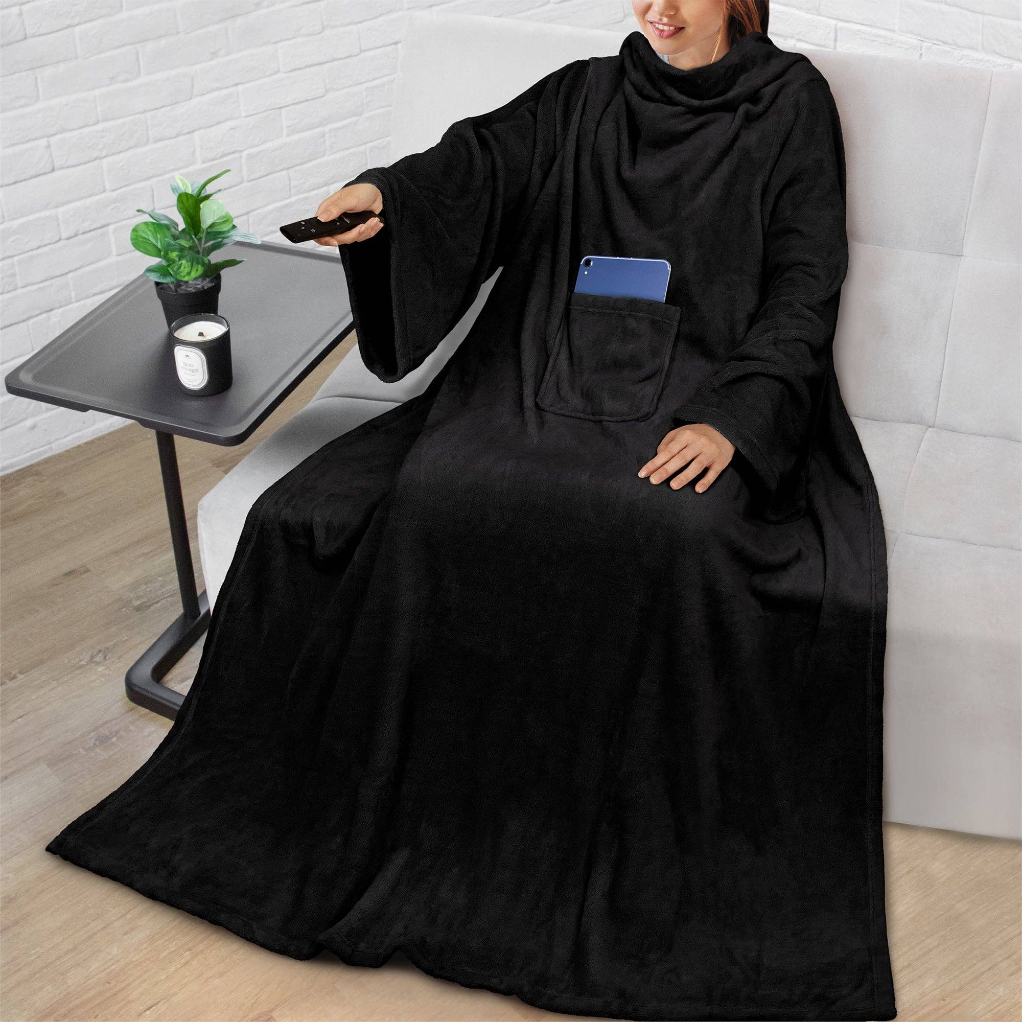 Pavilia - Vendita all'ingrosso Plaid - Coperta con maniche - Tasca applicata0