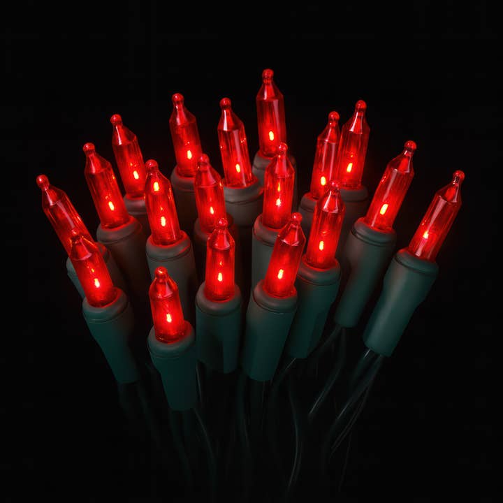 Studio Specialties - Wholesale String lights - 50 MINI LED LIGHT 6" RED/GREEN WIRE