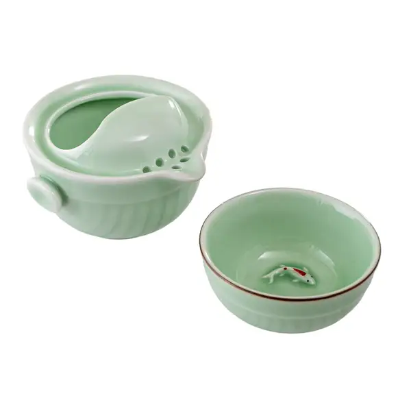 Urban Tokyo - Wholesale Tea Set - Koi Fish Kung Fu Tea Set 6oz Tea Pot with A Cup4