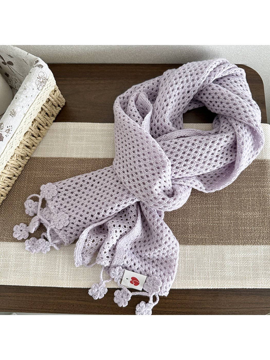 Funkyrel® Atzbranding Limited - Wholesale Scarf - Women's - Scarvii - Elegant Retro Openwork Scarf & Shawl with Floral Fringe5