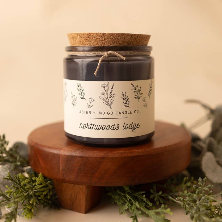Aster + Indigo Candle Co. - Wholesale Jar/Filled Candle - Northwoods Lodge | Christmas Candle | Winter Candle0