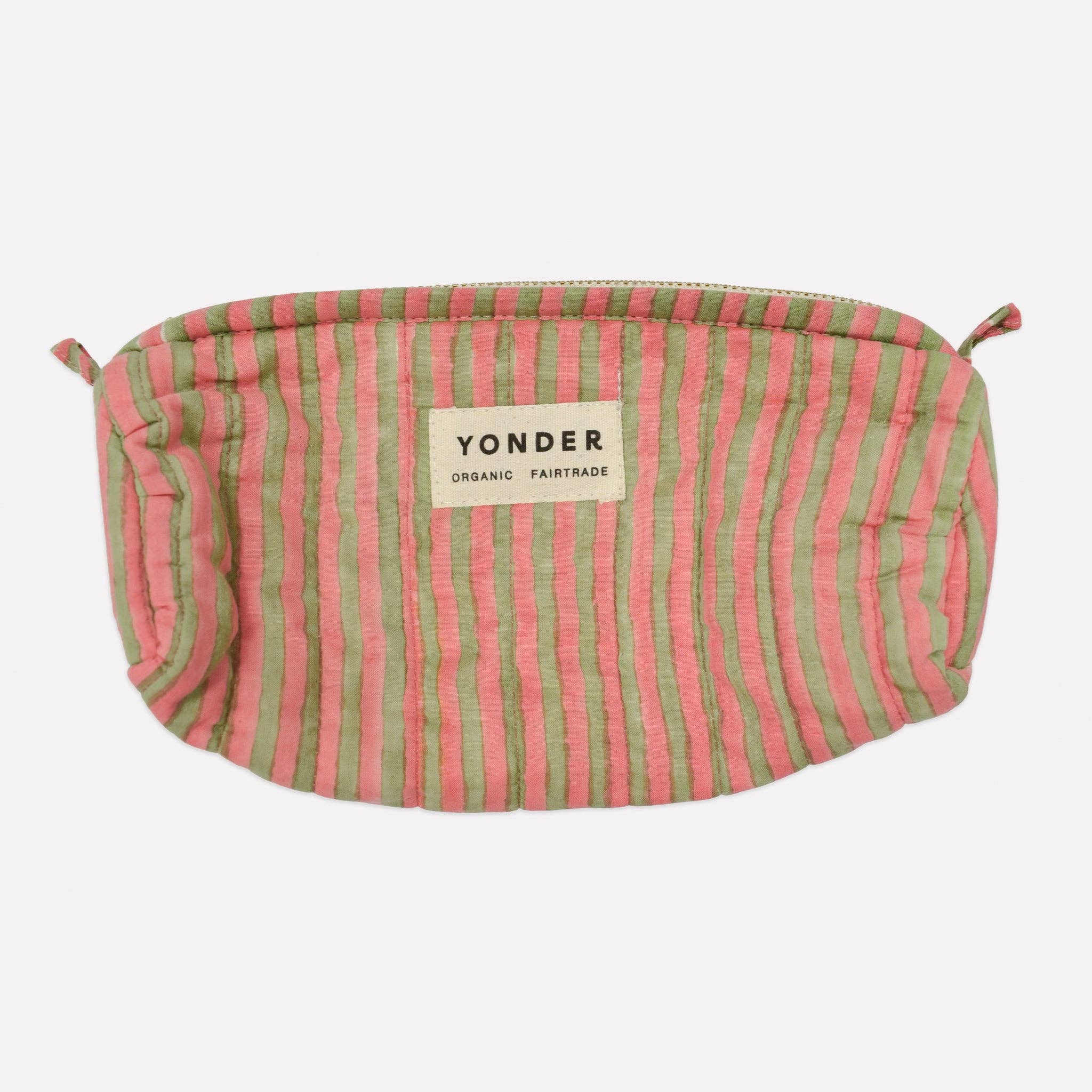 YONDER. – wholesale Make-up/cosmetic bag – Quilted Barrel Case | Candy Stripe | Sugarsnap4