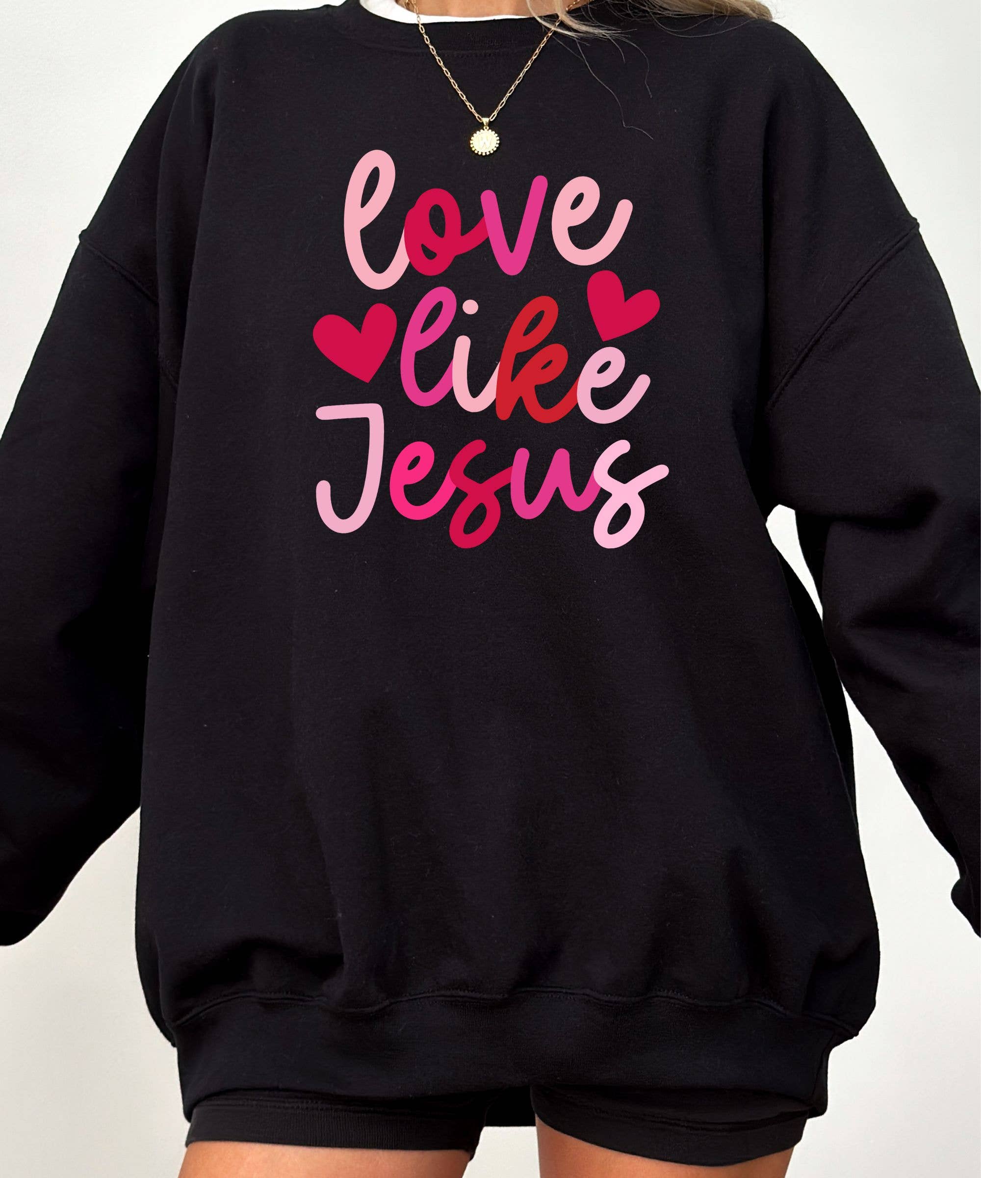 Midday USA - Wholesale Graphic Sweatshirt - Women's - Love Like Jesus Sweatshirt0