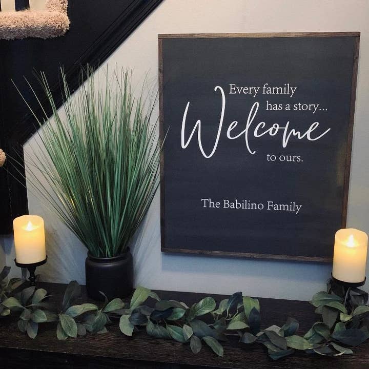 Elke familie heeft een verhaal, welkom bij Ours Sign voor wholesale door The Wick & Burn