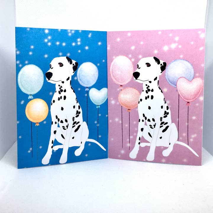 Dalmatian Birthday Card for wholesale by Spotty Sketches