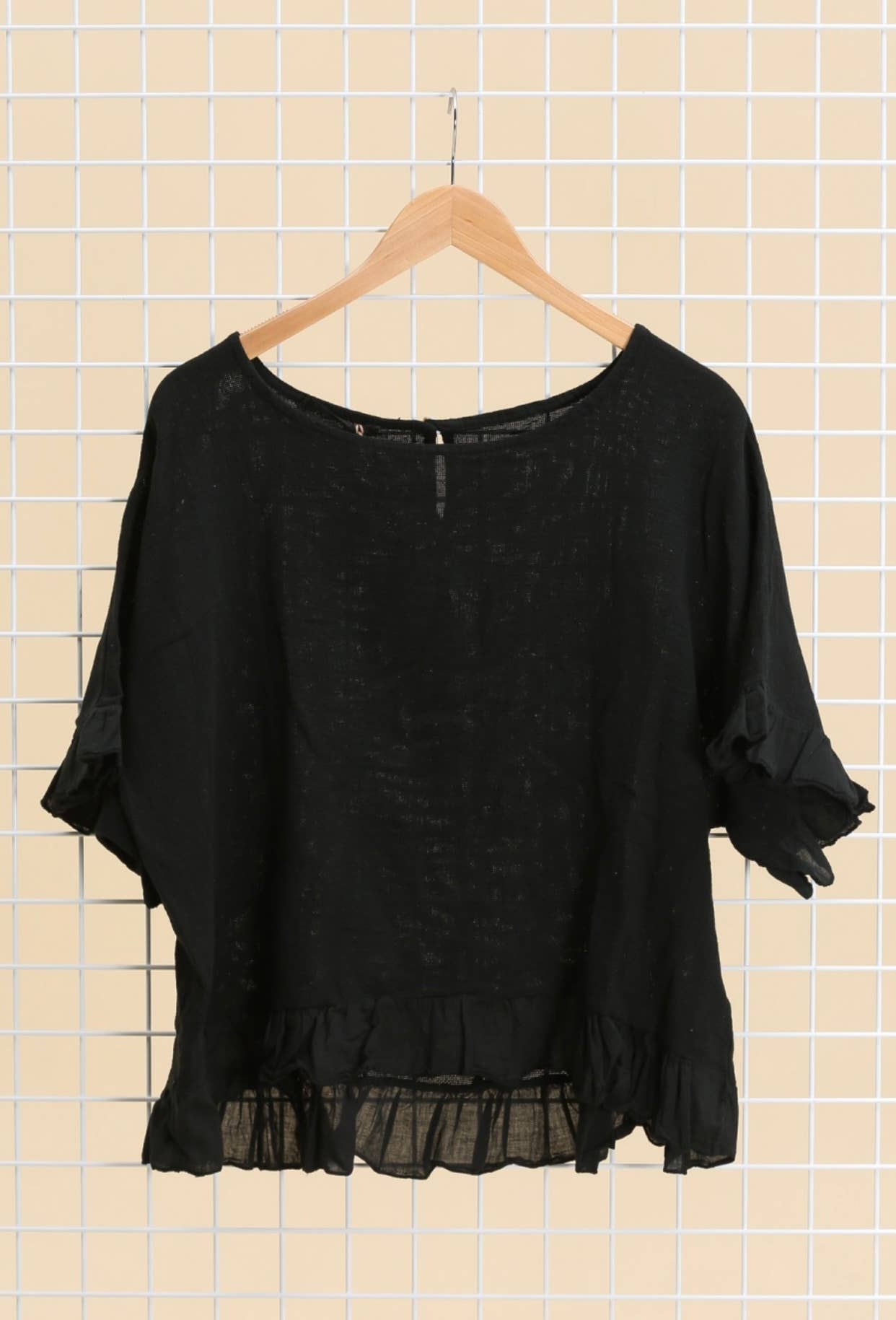 LÉA & LUC - Wholesale Blouse - Women's - Plain blouse in 50% Linen and 50% Cotton REF. 874747