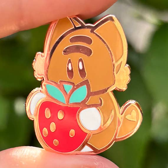 Strawberry Mo Hard Enamel Pin for wholesale by Bekyoot Inc