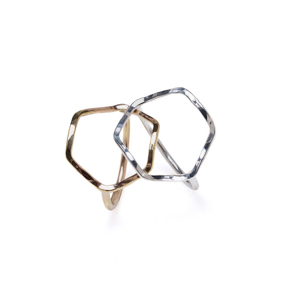 Kenda Kist Jewelry - Wholesale Band/Stacked Ring - Hexagon Ring1