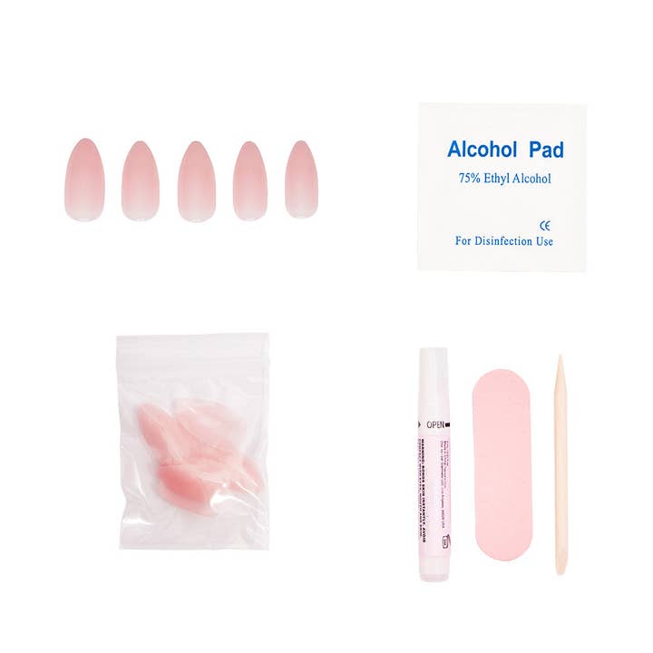 Glamnetic - Wholesale Press-On/Fake Nails - Cloud 9 Press-On Nails|Semi-Transparent| Pink Jelly Finish