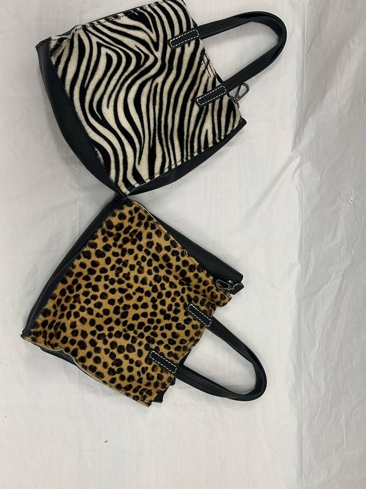 OF831 Italian Calf Hair Small Tote Bag JIJOU CAPRI for wholesale by JIJOU CAPRI