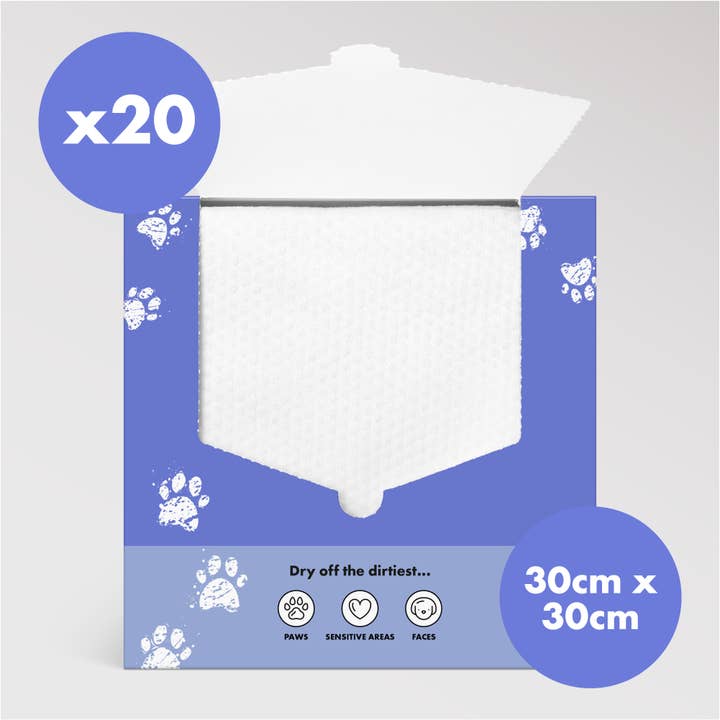 DotDotPet - Vente Serviette – chat et chien - Mini serviettes de séchage pour chien Eco – Serviettes jetables pour pattes et visage1