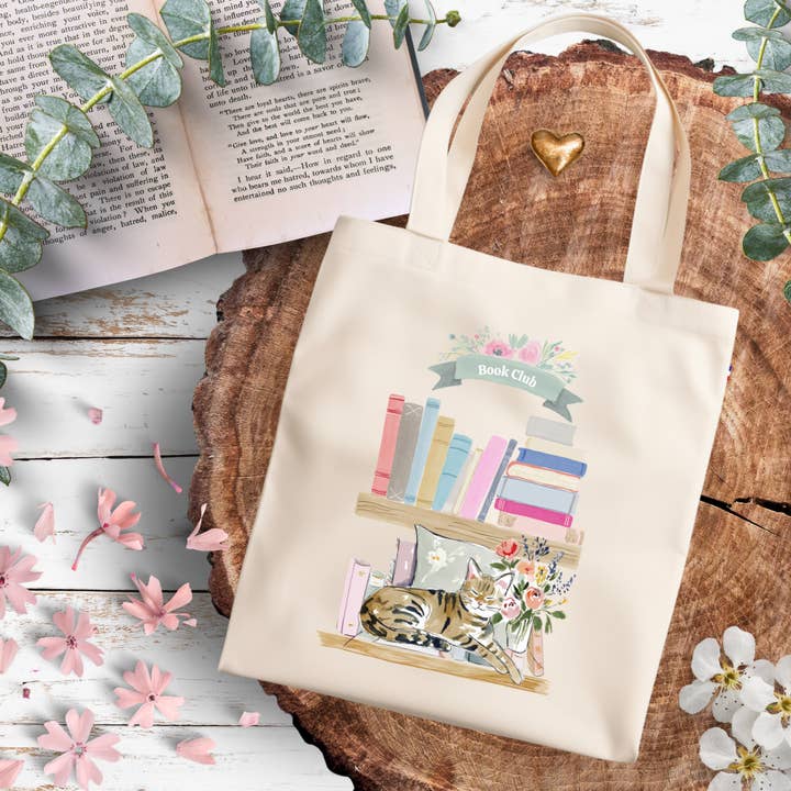 Tote-taske Bogklub Forår for engroshandel hos Les Moonettes