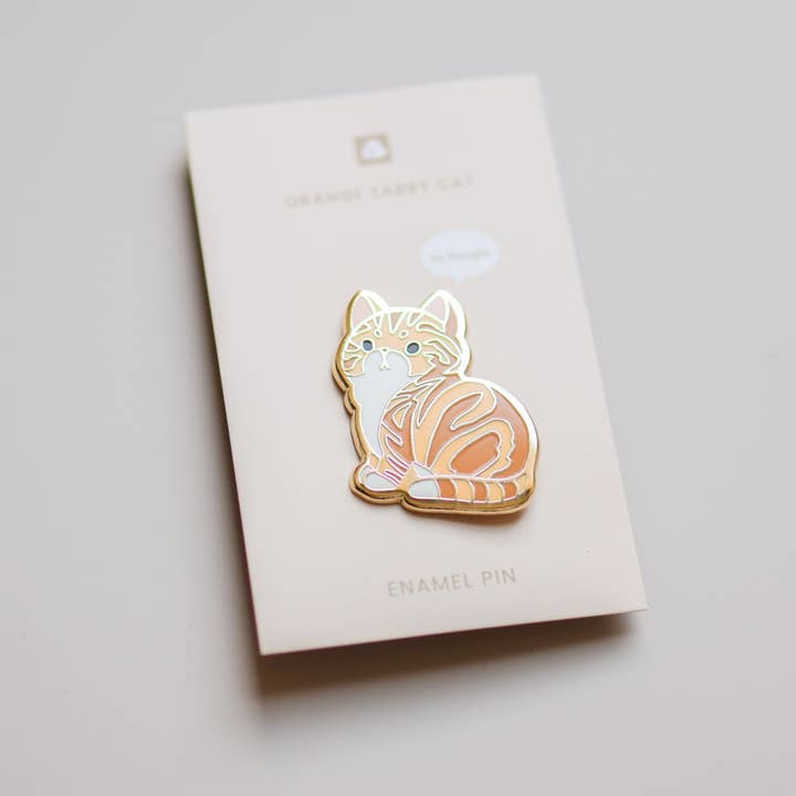 Thousand Skies - Wholesale Lapel Pin/Button - Enamel Pin - Orange Tabby Cat