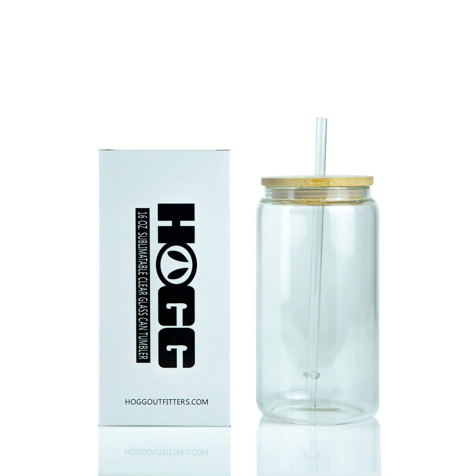 Hogg Outfitters - Wholesale Drinking Glass/Cup - 16oz SUBLIMATION CLEAR GLASS CAN TUMBLER2