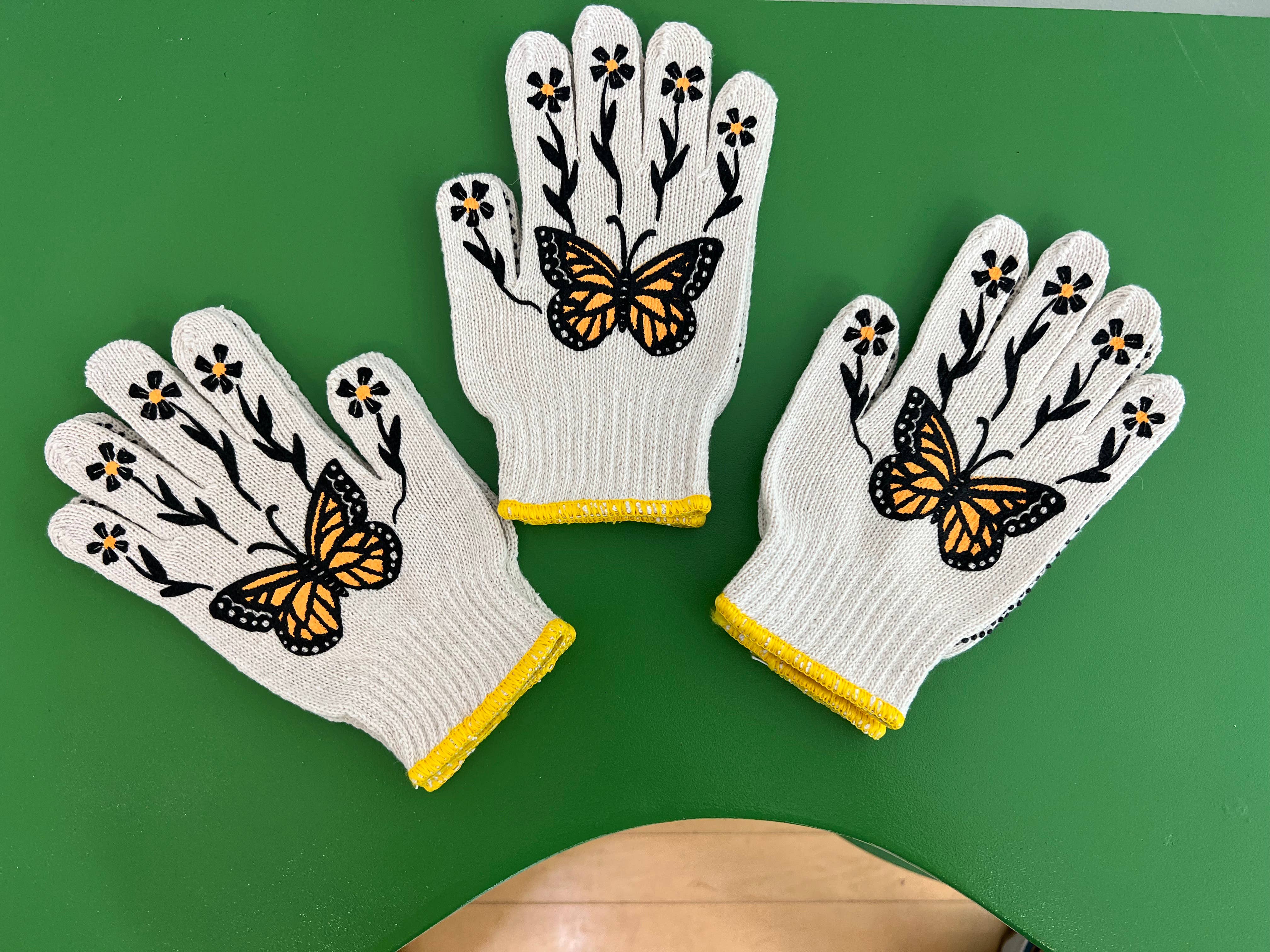 My Little Belleville – Engroshandel Havehandsker – Nye! Monarch-havehandsker med sommerfuglemotiv4