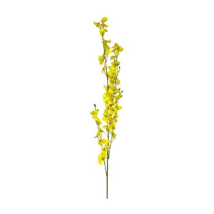 Lucknow Southern and Company - Wholesale Artificial flowers - Dancing Ladies Orchid Stem 36" Yellow