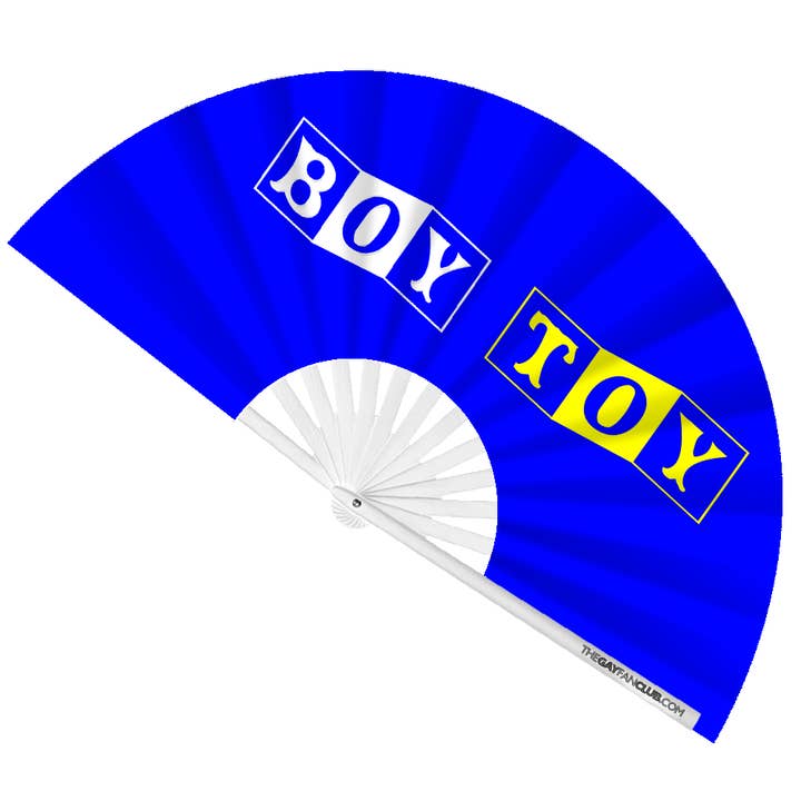Boy Toy Fan for wholesale by The Gay Fan Club