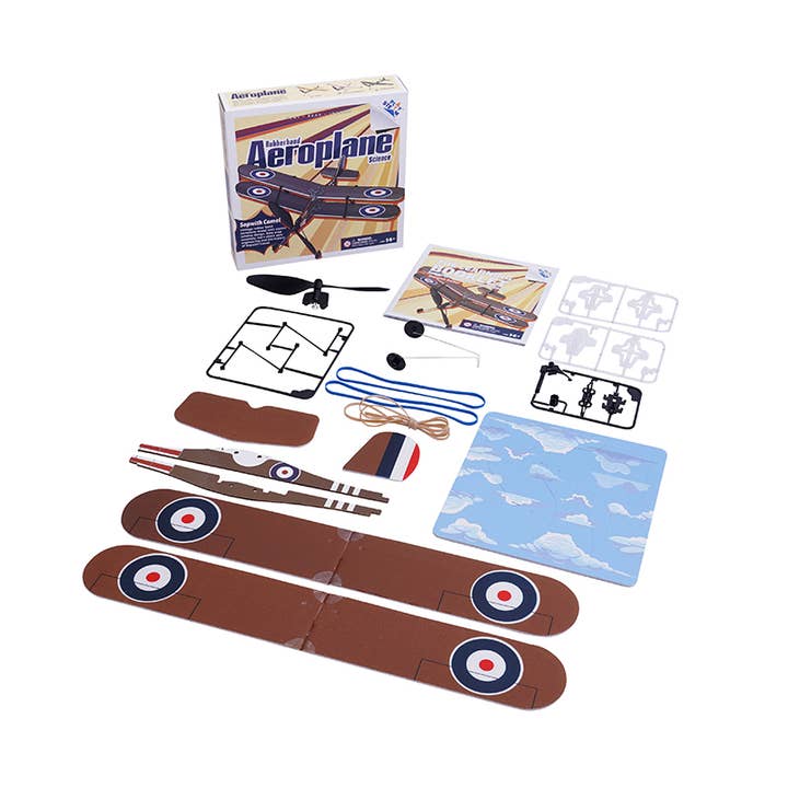 PlaySTEM - Wholesale DIY Craft Kit - Kids - Sopwith Camel - Classic Series, Rubber Band Airplane Science