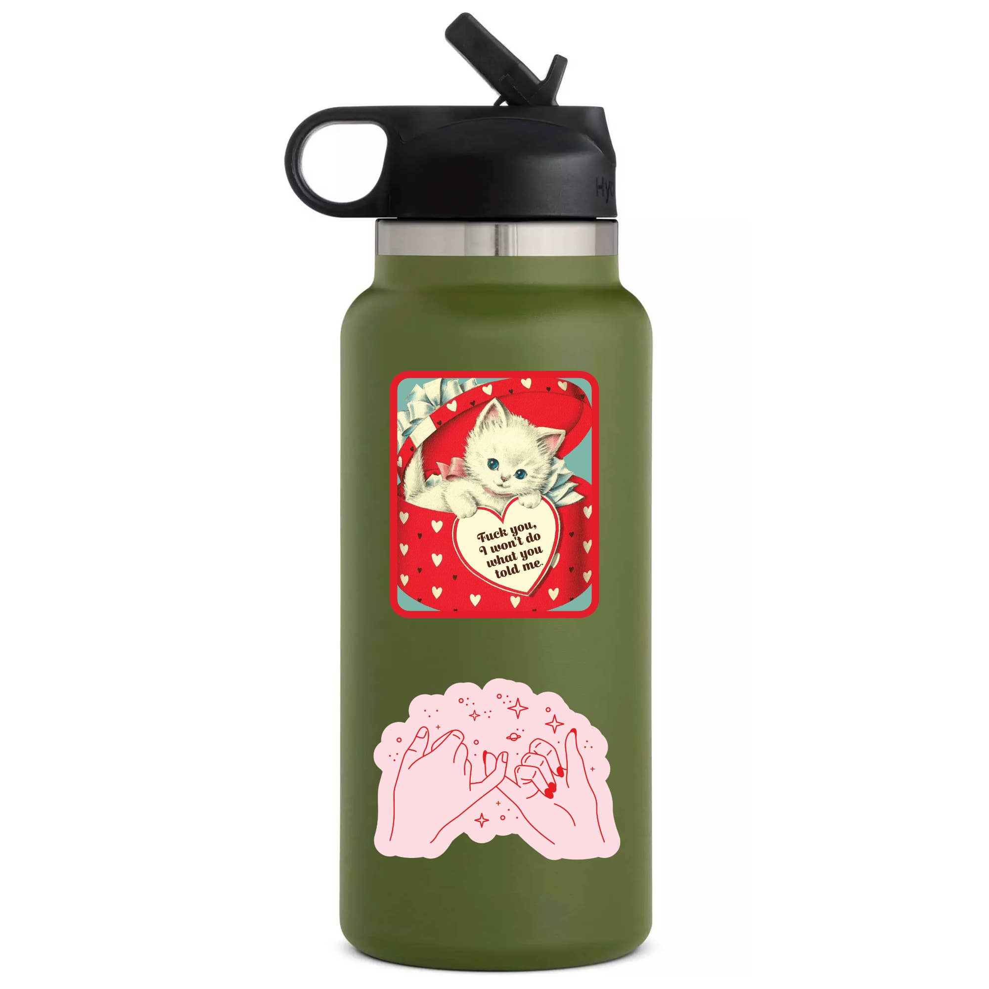 Juju and Moxie - Wholesale Sticker - Fuck You Kitty Cat Swear Funny High Quality Vinyl Sticker2