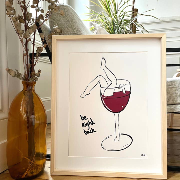 Dekorativ affisch »Be Right Back« för wholesale av LE COMPTOIR DE LOULOU