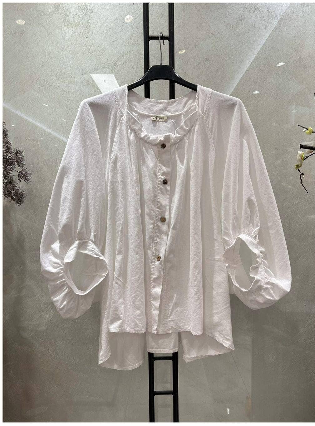 Kurt Muller - Vente Chemisier – femme - Blouse en Coton Côtelé à Boutons5