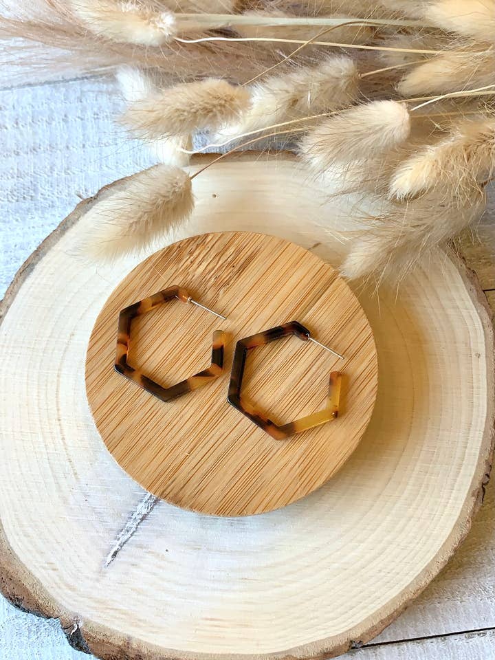 Aro de hexágono de acetato por atacado de Clover + Coast Designs