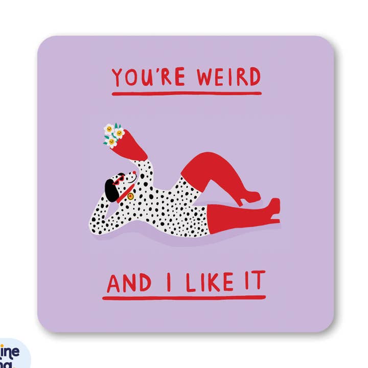 You're Weird Coaster - Sunshine Llama for wholesale by Lucy Maggie Designs