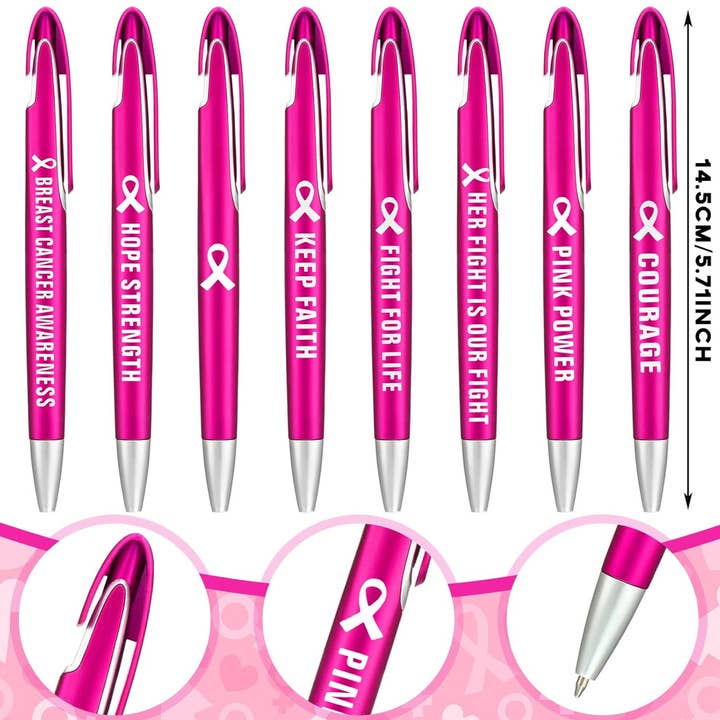 Breast cancer awareness pens  for wholesale by Mississippi Hippie Designs,LLC