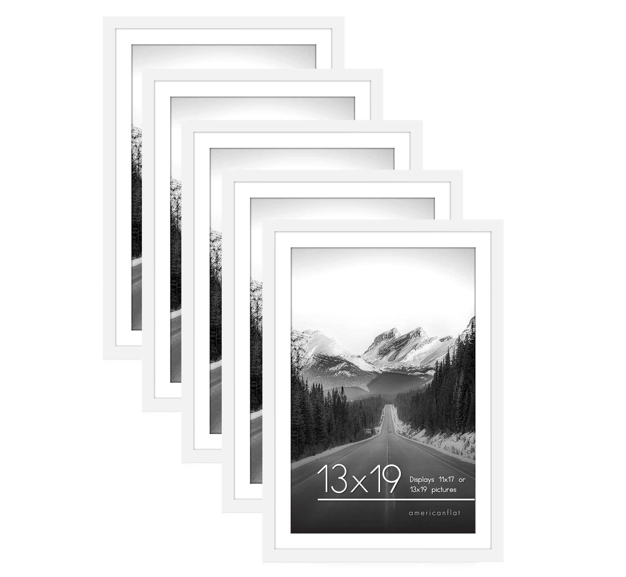 Americanflat - Wholesale Picture Frame - Americanflat Picture Frame with Mat Slim Molding (5 Pack)8