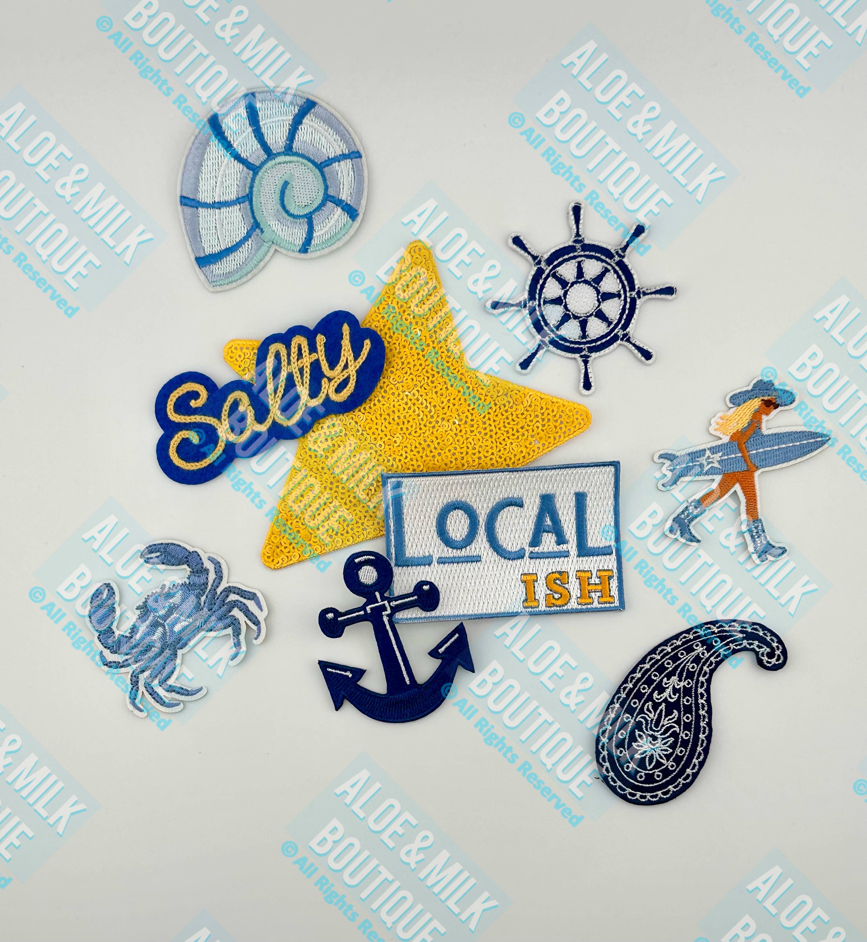 Aloe and Milk Boutique - Wholesale Patch - Surf Girl Patch, Coastal Cowgirl, surfing, beach patches6