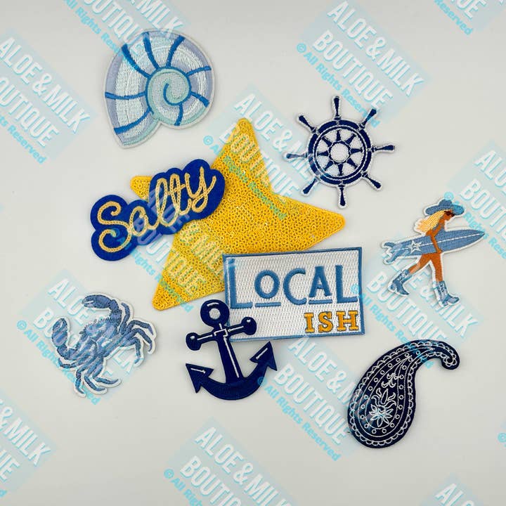 Aloe and Milk Boutique - Wholesale Patch - Surf Girl Patch, Coastal Cowgirl, surfing, beach patches6