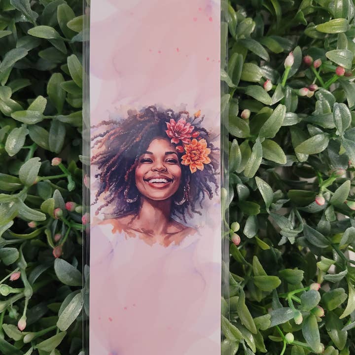 Flower Loc'd Goddess Bookmark for wholesale by Self Care Tribe