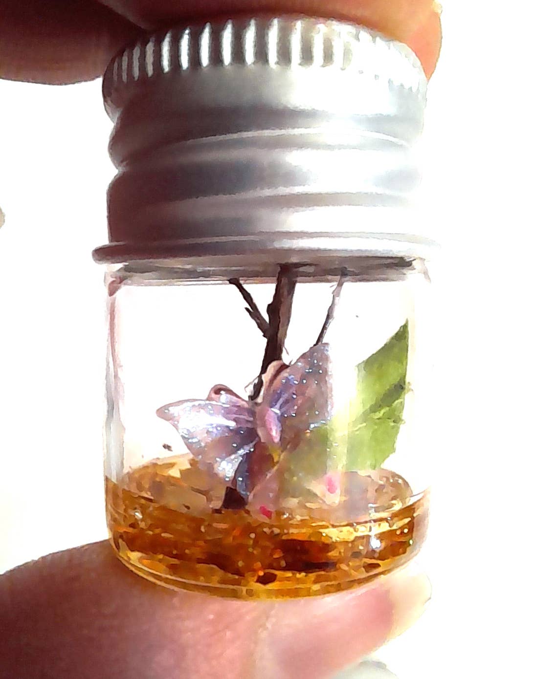 SUPERAWWWSOME - Vente Plantes artificielles - Bouteille de Spécimen de Papillon, Miniature de Maison de Poupée, cadeau nature7