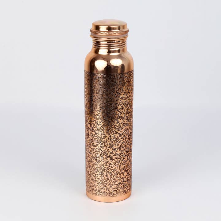 El'Cobre Etching Copper Water Bottle 1L for wholesale by El'Cobre-Ecozonelifestyle