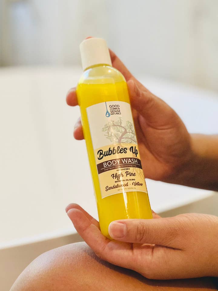 Bubbles Up! High Pine Body Wash for wholesale by GOOD COMMON SENSE NATURALS