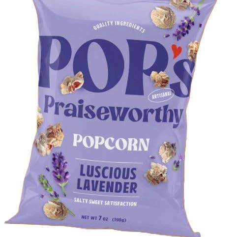 Pop's Praiseworthy Popcorn - Wholesale Popcorn - Pop's Praiseworthy Popcorn - Luscious Lavender -7.5 oz3