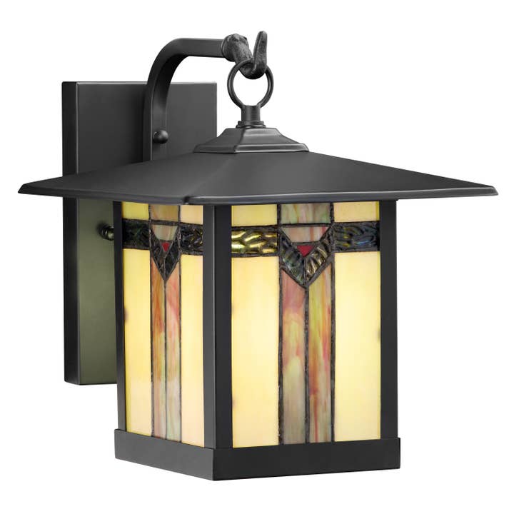 River of Goods - Wholesale Outdoor/Lawn Light - 11.75"H Louis Green Stained Glass Outdoor Light Fixture1