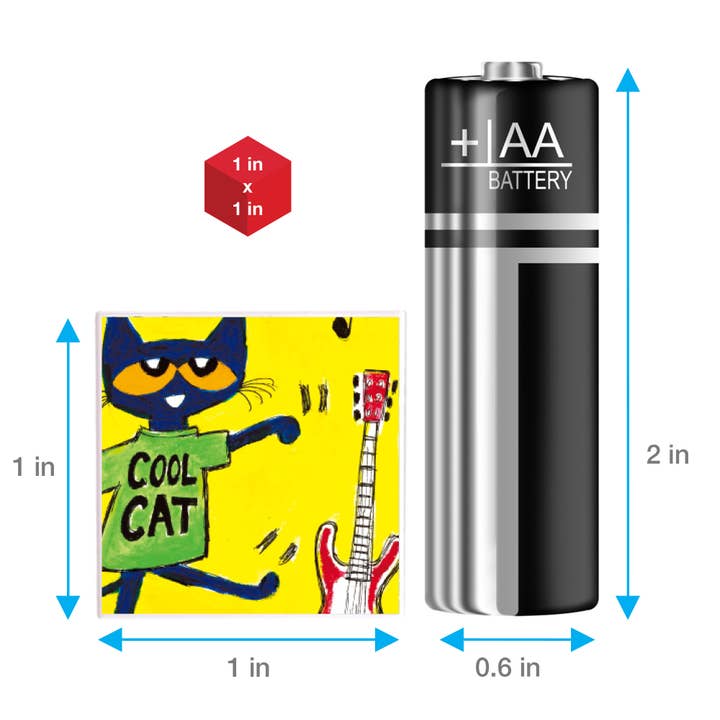 PicassoTiles - Wholesale Building Set - Kids - PicassoTiles 12pc Pete the Cat Magnetic Cubes Set6